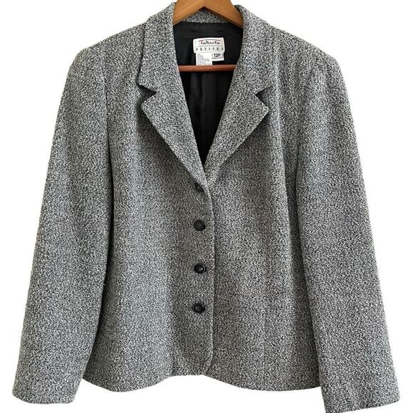 Talbots vintage Wool Tweed Jacket 12P Blazer Preppy Capsule Academia - Picture 1 of 11
